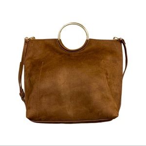 Banana Republic faux suede tote bag